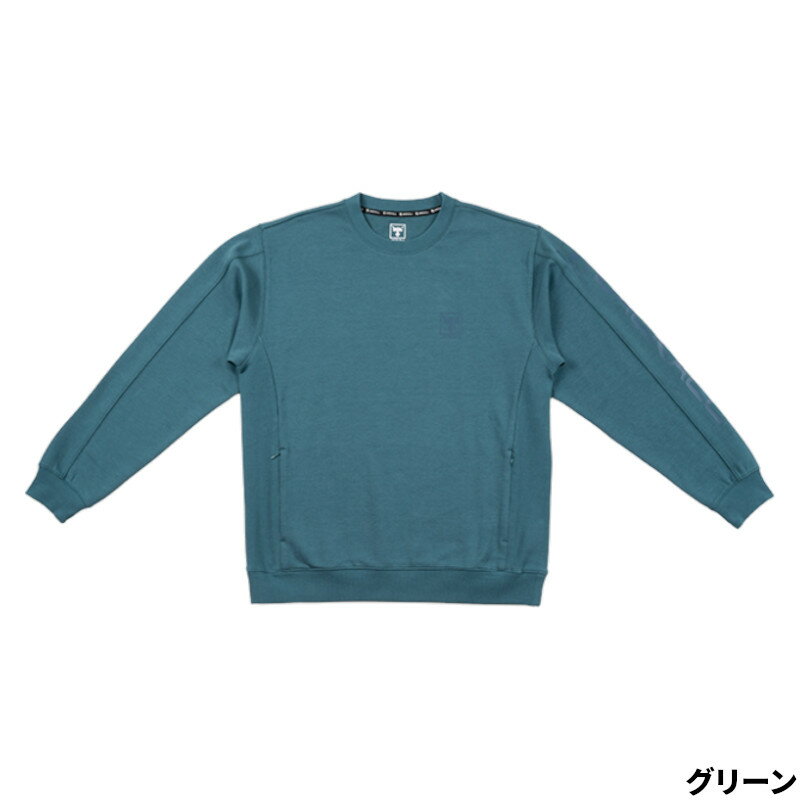 ジャッカル ウェア クルーネックスウェット SW-A001 L グリーン