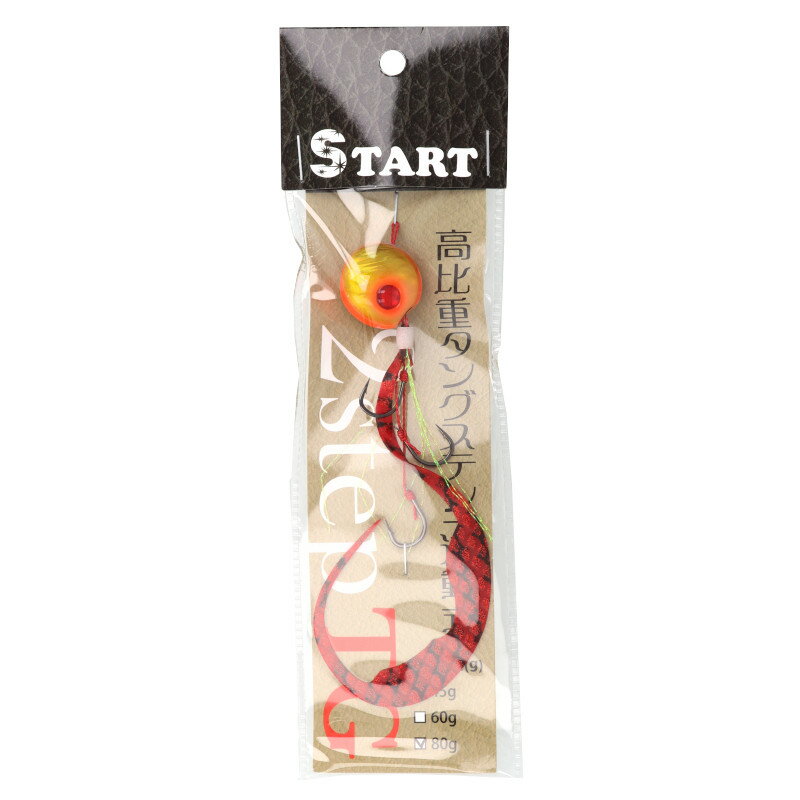 【現品限り】 スタート タイラバ 2step TG コンプリート 80g 早生×紅ゼブラ