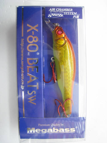 【現品限り】 メガバス ルアー X−80 ビート SW GGアカキン