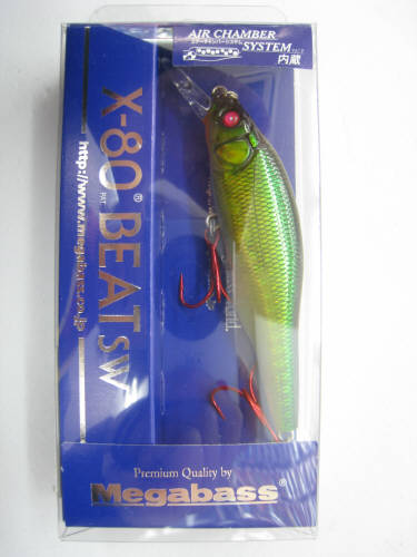 【現品限り】 メガバス ルアー X−80 ビート SW GGゴールデンライム