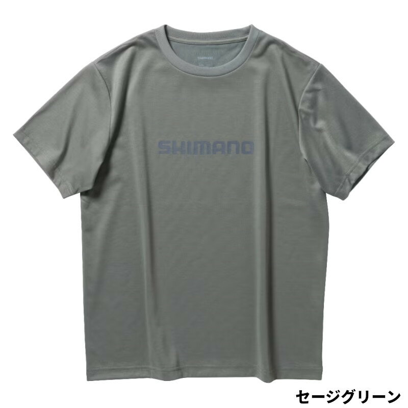 【現品限り】 シマノ ウェア ドライロゴTシャツ ショートスリーブ M セージグリーン SH-021W