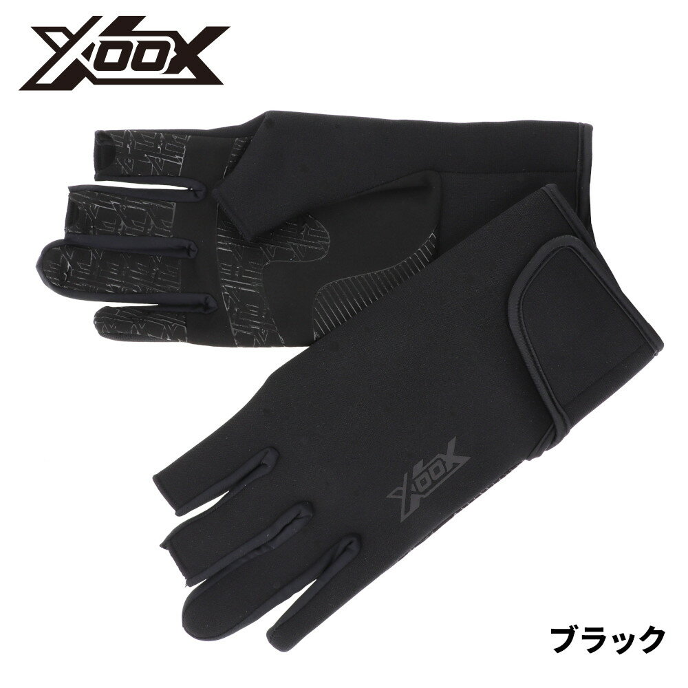 防寒ウェア XOOX チタニウムグローブ XL ブラック 3本切