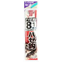 【衝撃!4点購入で最大1万ポイント!】ささめ針 ハゼ鈎(赤)糸付 AA900 針8号−ハリス1号【ゆうパケット】