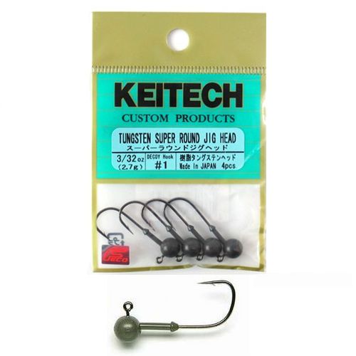ケイテック スーパーラウンドジグヘッド 3/32oz #1【ゆうパケット】...