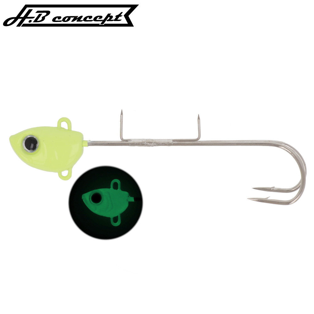 H.B コンセプト 船タチウオテンヤ ライト ダブルフック 10号 グロー【ゆうパケット】