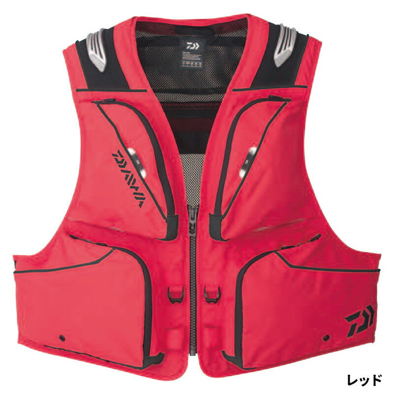 Vests - 【現品限り】 ダイワ ウェア DV-3023 フィッシングショートベスト XL レッド