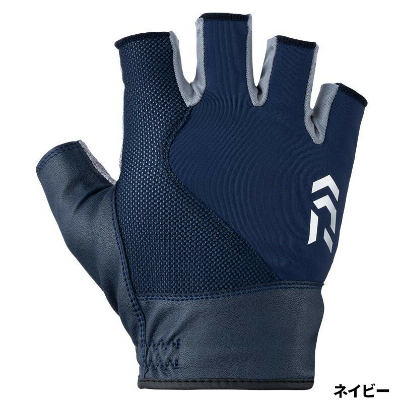 【現品限り】 ダイワ グローブ DG-3123 クールグローブ 5本カット L ネイビー