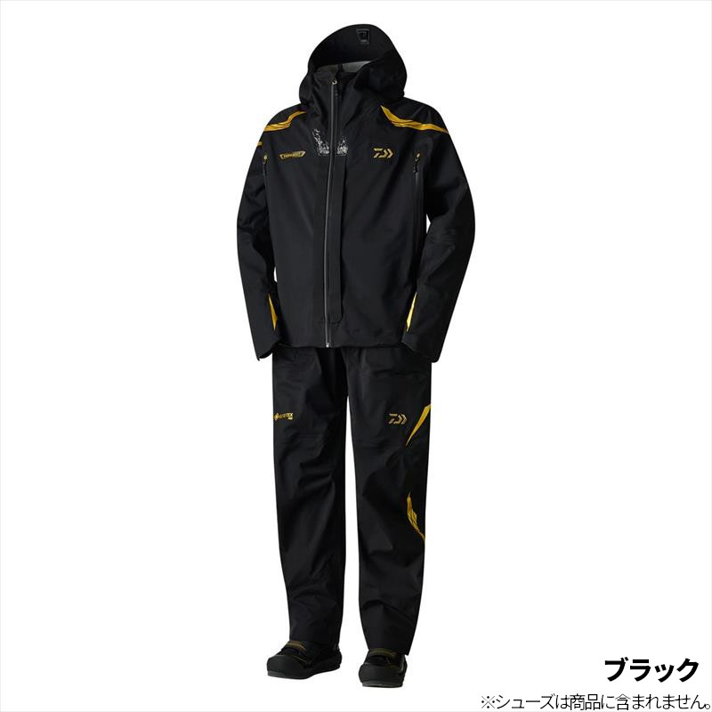 売り切り 大きいサイズ Daiwa ブラック レインウェア フード付き 3XL 4550133594908.jpg