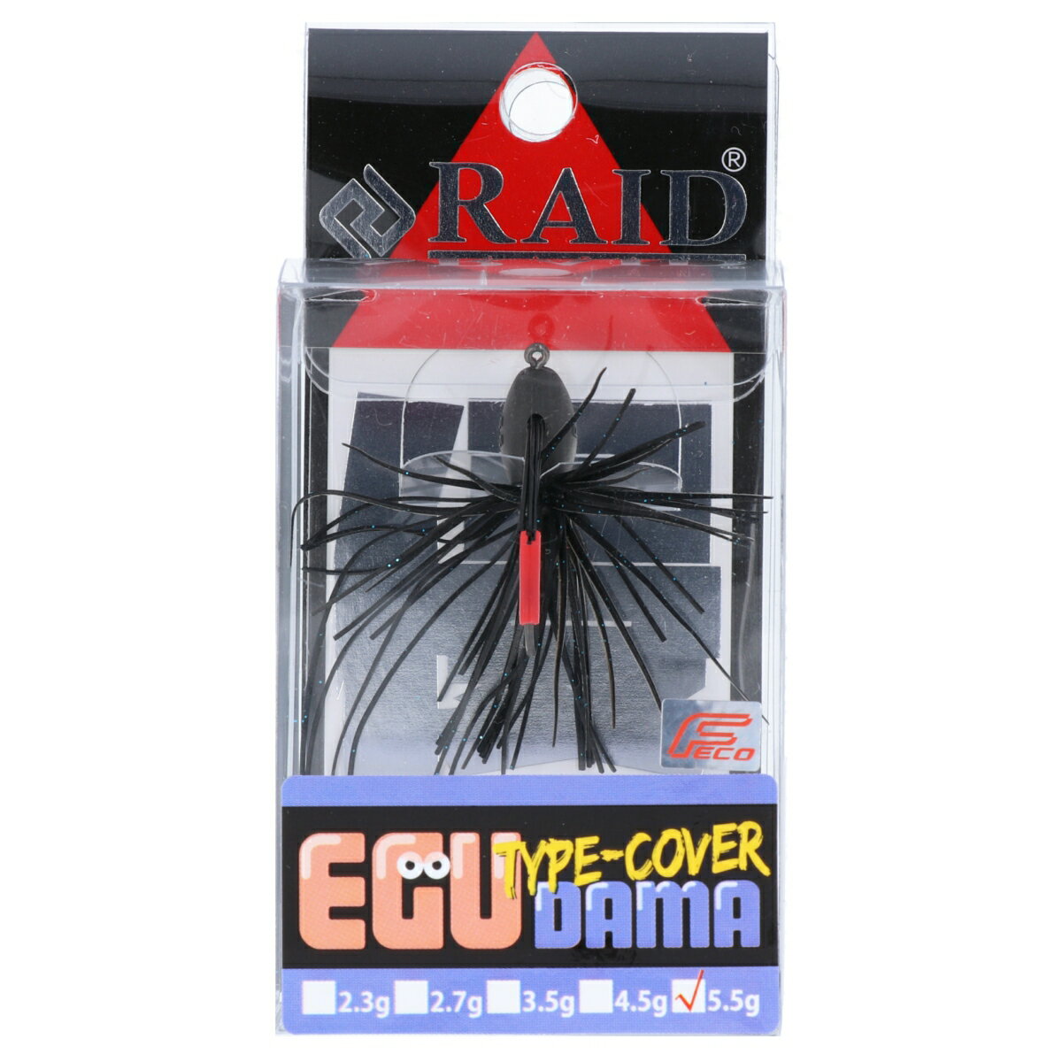 【5日限定!3点購入で最大5000p!】レイドジャパン ラバージグ EGU-DAMA Type-COVER 5.5g 002.ブラック/ブルーFLK.