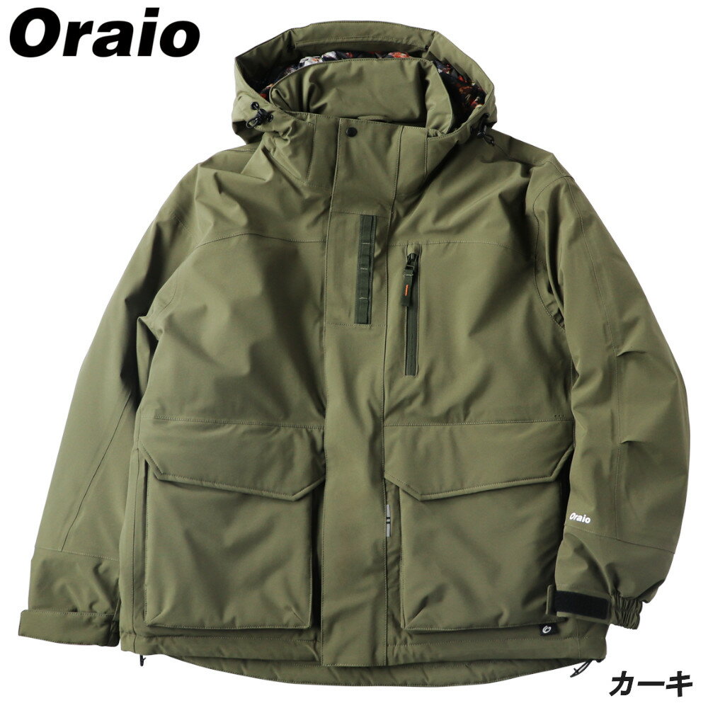 【スーパーSALE！3点購入で最大P26倍！】防寒ウェア Oraio(オライオ) ウィンタージャケット 2XL カーキ..