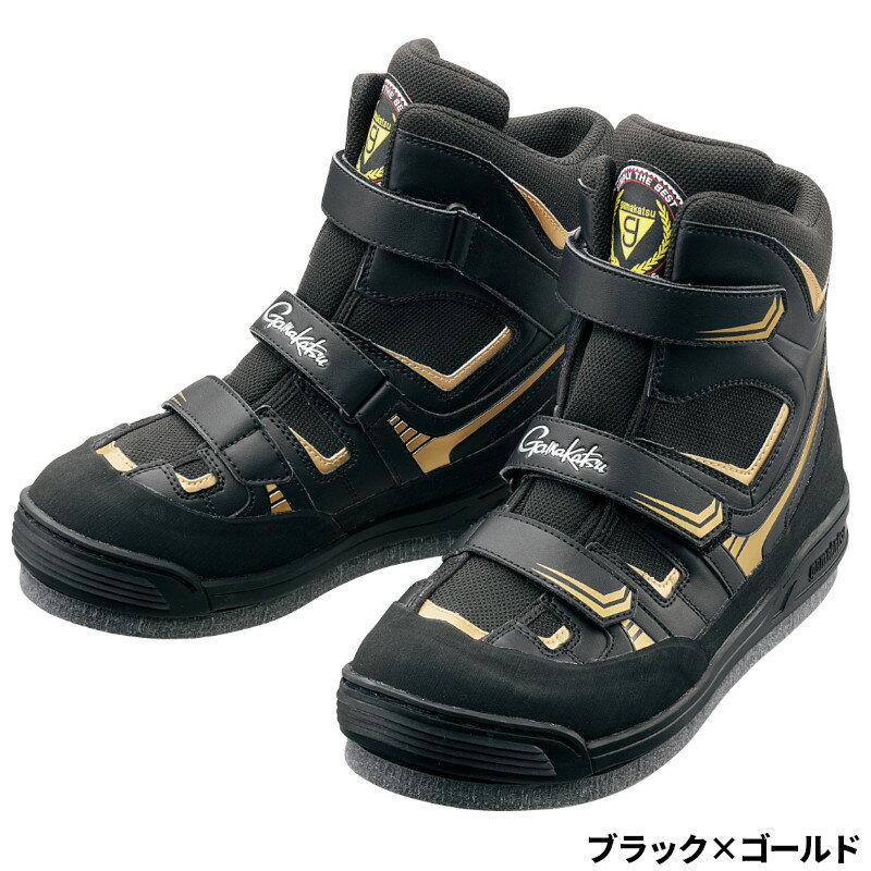 がまかつ フットウェア フェルトスパイクシューズ(パワータイプ) 5L(29.0-30.0cm) ブラック×ゴールド GM4514