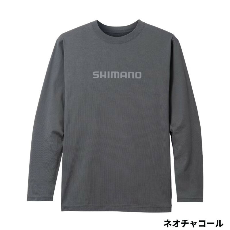 Rakuten - 【アウトレット】 シマノ ウェア コットン ロゴ ロングスリーブ M ネオチャコール SH-011V