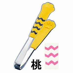 乐天商城 - 田辺金具 卓上トング きゃっちだにゃん しま 桃