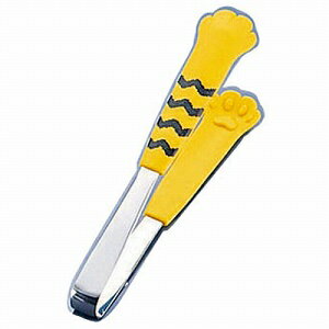 田辺金具 卓上トング きゃっちだにゃん しま 黄