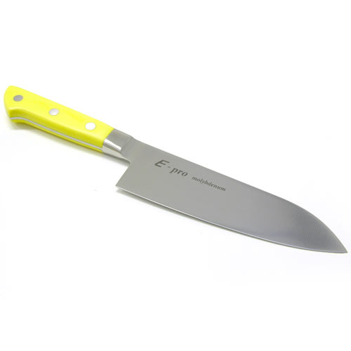 All Stainless Steel - EBM E-PRO モリブデン 三徳庖丁 16.5cm イエロー