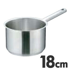 Ih Compatible - MuranoInduction ムラノ インダクション IH対応 18-8ステンレス 片手深型鍋 蓋無 18cm
