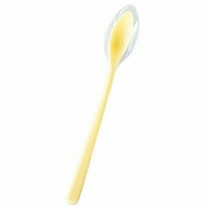 口あたりやさしいスプーン 一体深型 小 イエロー