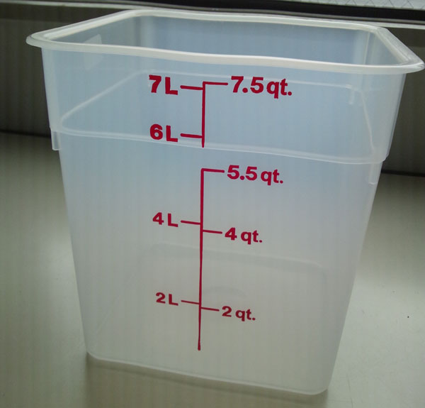Rakuten - キャンブロ(Cambro) 角型フードコンテナー 半透明 蓋なし 7.6L 8SFSPP レッド