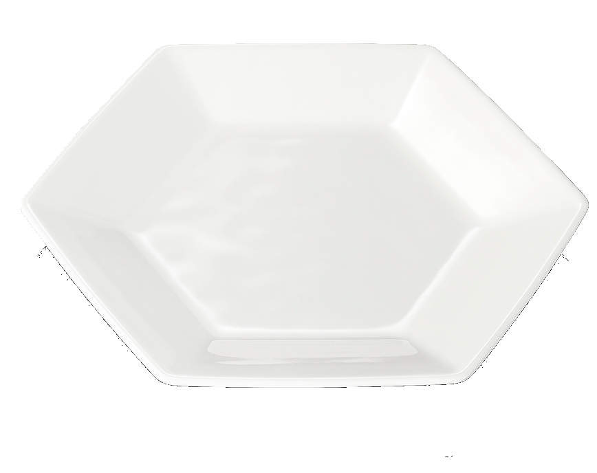 Rakuten - 国際化工 マルケイ クリスタ 六角ミート皿 アイボリーホワイト・C E155 IWC メラミン食器 メラミンウェア