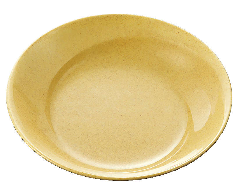 国際化工 マルケイ クリスタ 23cmひねり丸皿 深型 サンドイエロー・C E229 SDY メラミン食器 メラミンウェア(3.0)