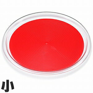 乐天商城 - 曙産業 トレー クリア マジックトレー 滑り止め付 丸 小 10インチ(直径230mm) レッド MT-1073 レッド