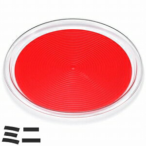 乐天商城 - 曙産業 トレー クリア マジックトレー 滑り止め付 丸 ミニ 6インチ(直径148mm) レッド MT-1083 レッド