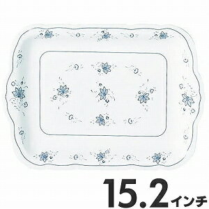 Rakuten - エンテック メラミン食器 ビューティフラワー 角皿 仕切りなし 15.2インチ BF-23
