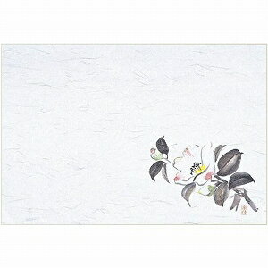 Rakuten - マイン 業務用 使い捨て テーブルマット 四季紙 千寿 39×26.5cm 椿(1月-2月) 100枚入 M30-203