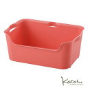 収納ボックスKatasu(カタス) ハコ M ピンク カラーボックス(3)