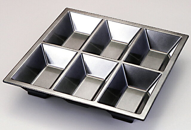 メラミン食器 六ツ仕切 銀透き A 8.5寸 福井クラフト