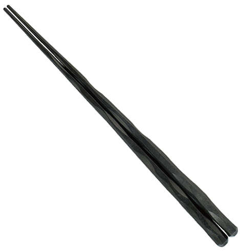 メラミン食器 SPS22.5cm六角一刀彫黒OM 福井クラフト