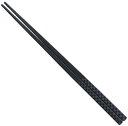 メラミン食器 PBT 22.5cmチェック四角箸 黒OM 福井クラフト