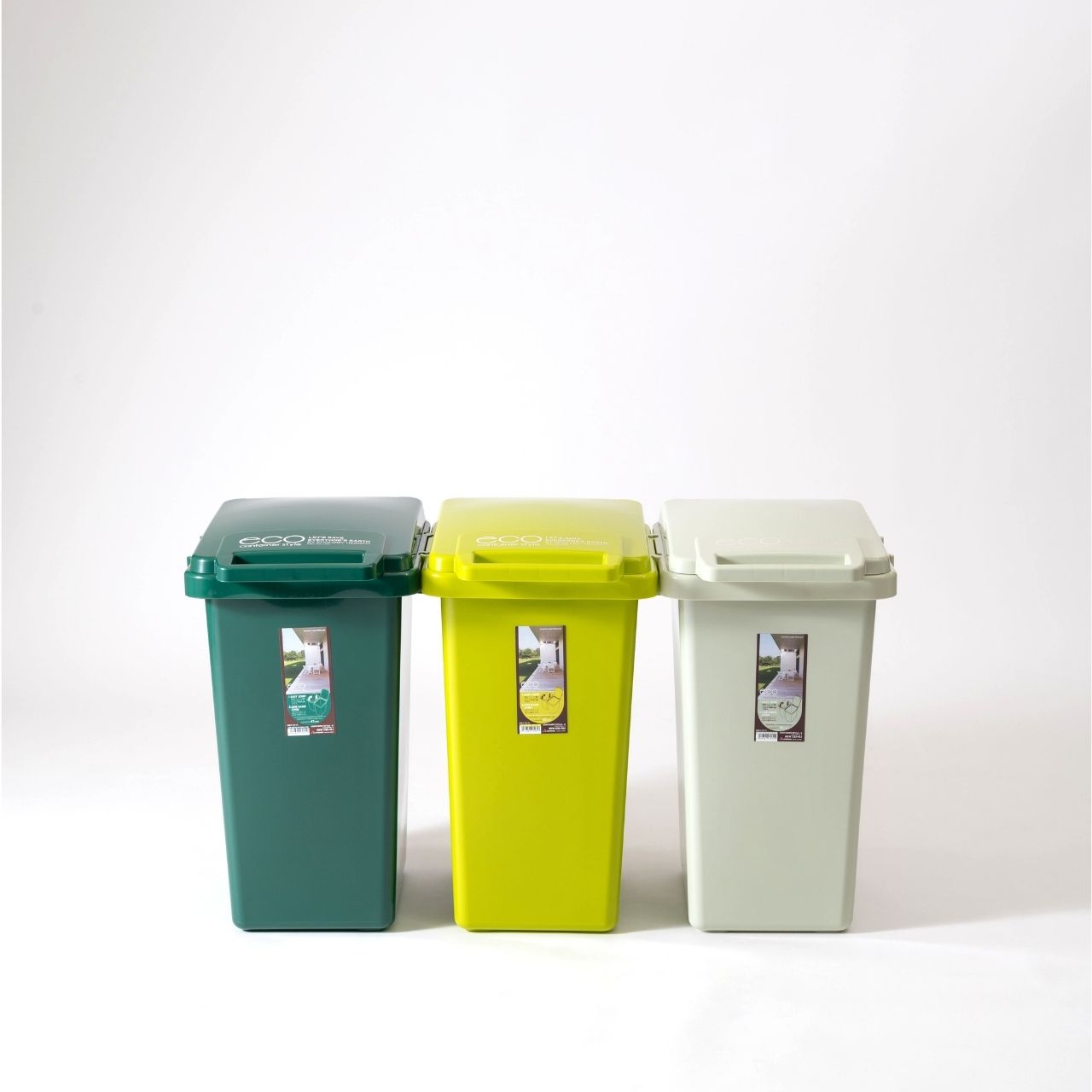 ごみ箱 ゴミ箱 45L 北欧 ダストボックス くず箱 分別 屋外 スリム ふた付き 大型 縦型 インテリア 蓋つき ワンハンドペール 連結 ゴミ袋 寝室 おしゃれ キッチン 台所 一人暮らし フタ取り外し 袋止め シンプル 生ゴミ [3]