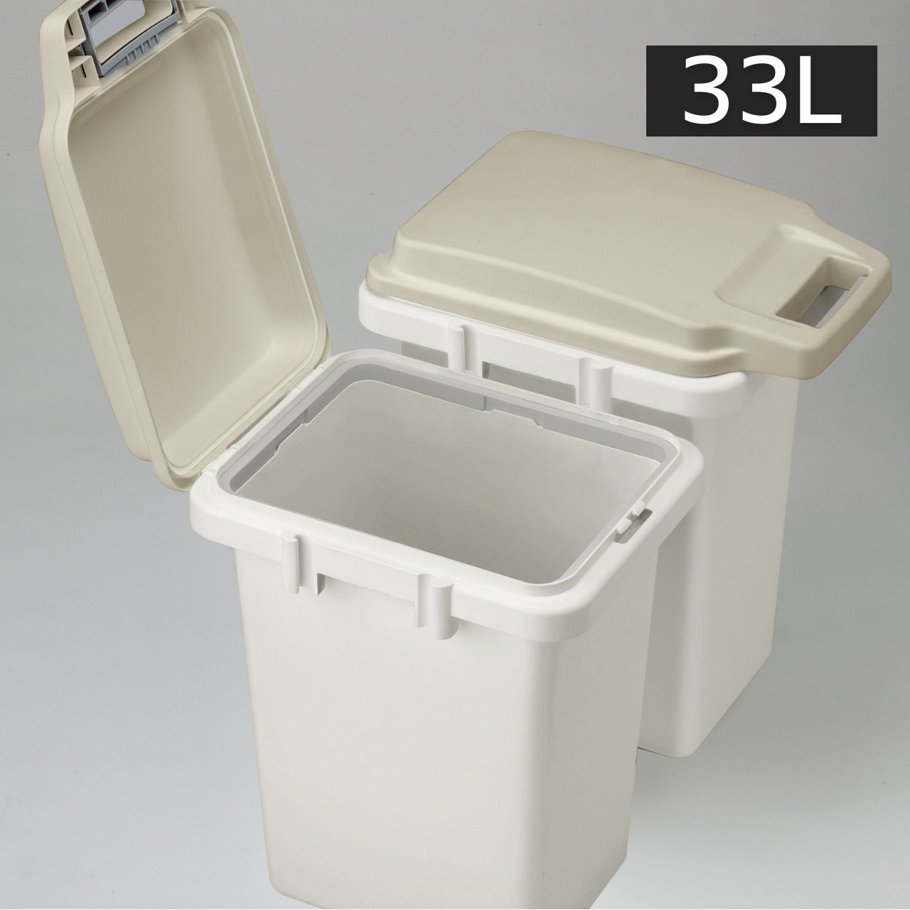 【ポイント5倍】 ごみ箱 ゴミ箱 33L 北欧 ダストボックス くず箱 分別 屋外 スリム ふた付き 大型 縦型 インテリア 蓋つき ワンハンドペール 連結 ゴミ袋 寝室 おしゃれ　キッチン 台所 一人暮らし フタ取り外し 袋止め　シンプル 生ゴミ　ペット　おむつ