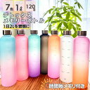 (ポイント5倍) ダイエット 水筒 1l ウォーターボトル 1リットル モチベーション ウォーター ボトル 1L 目盛り 広口 大容量 タイムマーカー 透明 洗いやすい スポーツ ダイエット エクササイズ おしゃれ 母の日 父の日