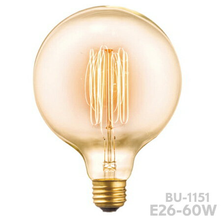 電球 E26/60W G125電球 （クリア）白熱球 電球色 BU-1151 大きめ 装飾 カフェ風 電球 おしゃれ ARTWORK..