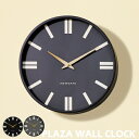 掛け時計 NEWGATE ニューゲート PLAZA プラザウォールクロック TR-4334 ウォールクロック おしゃれ 直径43cm アメリカン シンプル ミッドセンチュリー ステップムーブメント レトロ カフェ ブラック グレー