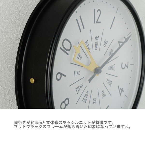 掛け時計 インターフォルム EMBARK エンバーグ CL-4159 時計 静か 静音 スイープ 音がしない 連続秒針 おしゃれ ウォールクロック 壁掛け 寝室 リビング メンズライク インダストリアル ビンテージ風 INTERFORM [3]