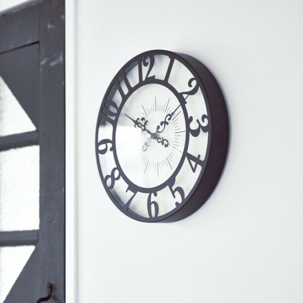 インターフォルム 時計 GISEL ジゼル CL-4960 壁掛け時計 掛け時計 ウォールクロック おしゃれ 北欧 モダン 可愛い リビング 人気 ステップムーブメント スチールクロック レトロ クラシック CL-4960BK INTERFORM