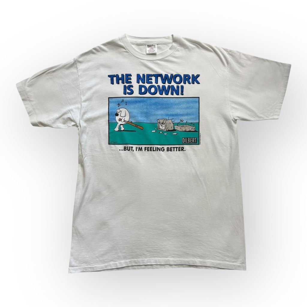 90’s DILBERT Tシャツ　“THE NETWORK IS DOWN”　アメカジ　古着　アメリカ古着　都内　中野区　古着屋 A
