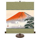 送料無料 和風モダン掛 赤富士飛翔 (あかふじひしょう) 高精彩複製画 現代作家 日本画 山水画