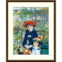 絵画 世界の名画 テラスにて ピエール=オーギュスト・ルノワール 額入り インテリア アート 額絵 高精彩複製画 送料無料
