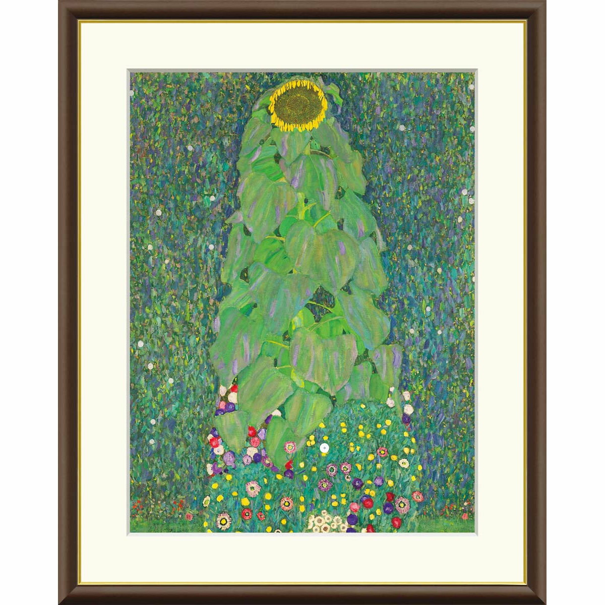 絵画 世界の名画 ひまわり グスタフ・クリムト 額入り インテリア アート 額絵 高精彩複製画 送料無料
