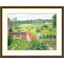 絵画 世界の名画 部屋の窓からの眺め カミーユ・ピサロ 額入り インテリア アート 額絵 高精彩複製画 送料無料