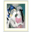 絵画 世界の名画 ザ・キス マリー・ローランサン 額入り インテリア アート 額絵 高精彩複製画 送料無料