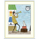 絵画 現代アート トランペットプレイヤー 橋北太郎 額入り インテリア アート 額絵 高精彩複製画 送料無料