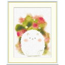 絵画 現代アート はりねずみ 木下つぐみ 額入り インテリア アート 額絵 高精彩複製画 送料無料