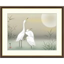 絵画 現代日本画 季節の名鳥 白鷺 唐沢碧山 額入り インテリア アート 額絵 高精彩複製画 送料無料