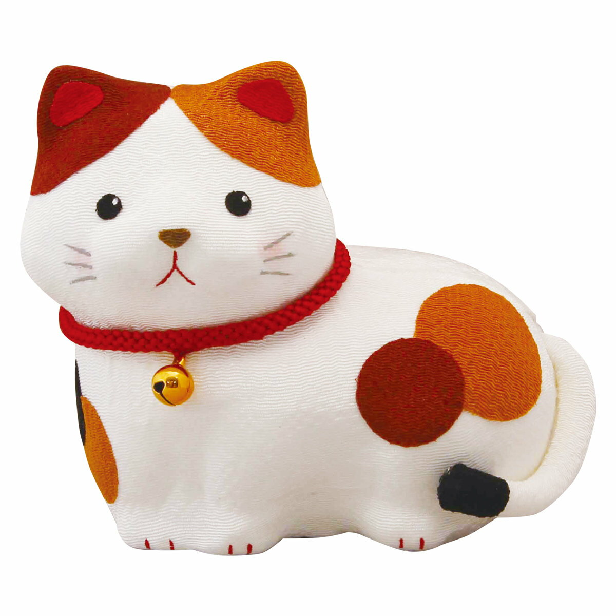乐天商城 - ふくよか猫 三毛 手作りちりめん細工 和みの和雑貨 置物 ねこ・猫雑貨