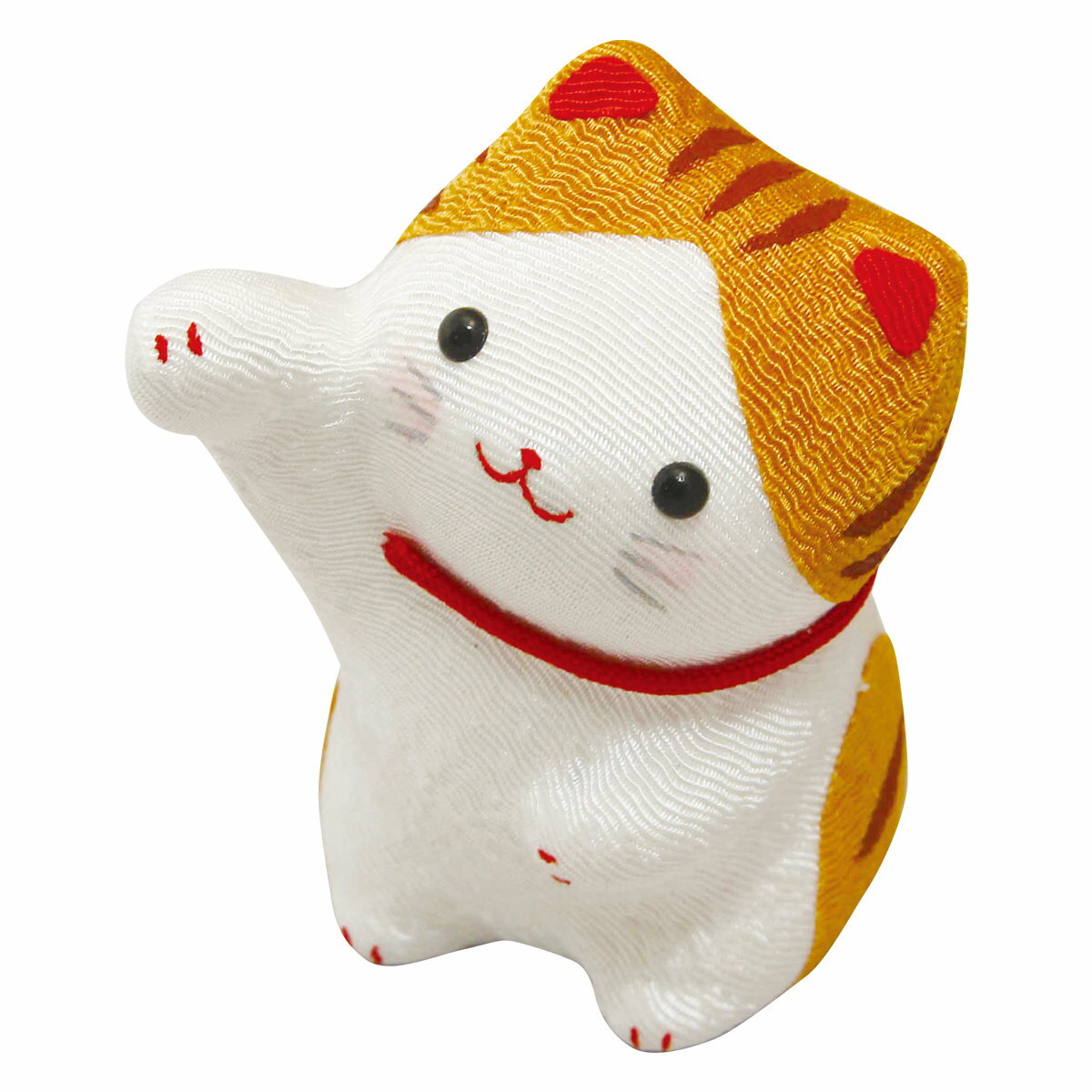 乐天商城 - ちりめん じゃれ猫 トラ 手作りちりめん細工 和みの和雑貨 置物 ねこ・猫雑貨